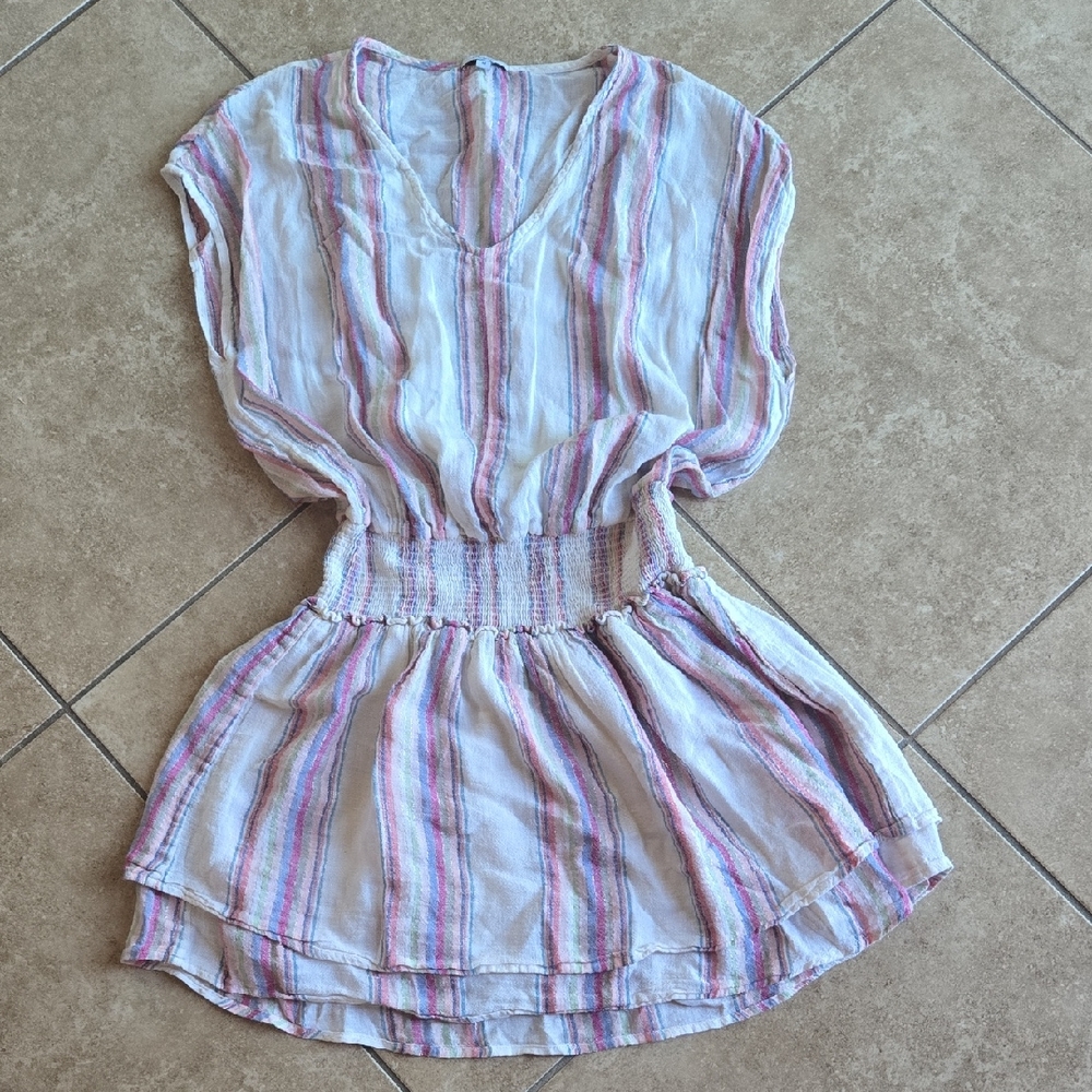 Rails Striped Mini Dress - Pink, Blue, White - Picture 3 of 10